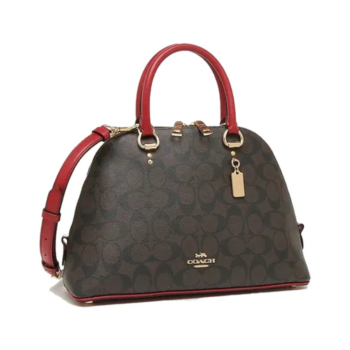 Coach Nâu đỏ Da cao cấp Mỹ - Túi Đeo Vai Coach Katy Satchel In Signature Canvas 2558 Màu Nâu Đỏ - Vua Hàng Hiệu