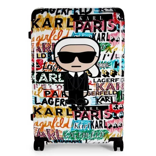 Karl Lagerfeld - Vali Karl Lagerfeld 28-Inch Logo Explosion Spinner Suitcase Phối Màu - Vua Hàng Hiệu