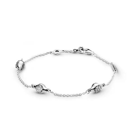 Vòng Đeo Tay Pandora Sterling Silver Modern Lovepods Pave 597354CZ Bracelet Màu Bạc Size 16