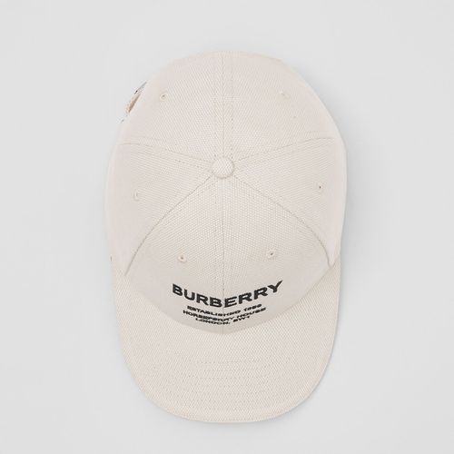 Mũ Burberry Logo Embroidered Baseball Cap Màu Trắng Size M-5