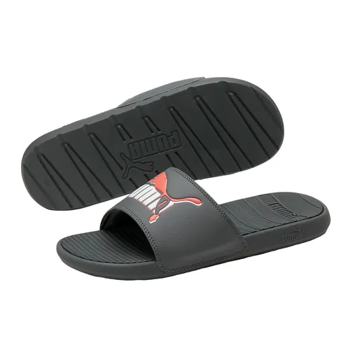 Dép Puma Cool Cat Leap Men's Slides 383441-06 Màu Đen Họa Tiết Đỏ Size 42