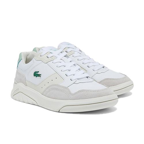 Giày Lacoste Women's Game Advance Luxe Leather and Suede Sneakers Màu Trắng Size 39.5