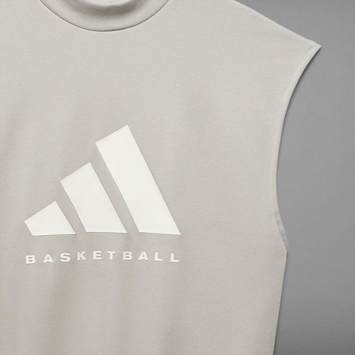 Áo Ba Lỗ Adidas Basketball Sleeveless Sweatshirt IA3416 Màu Ghi Size M-3