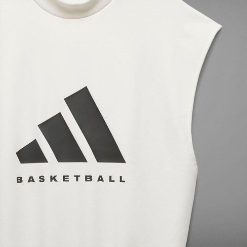 Áo Ba Lỗ Adidas Basketball Sleeveless Sweatshirt IA3417 Màu Trắng Size M-5