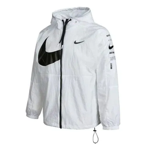 Áo Khoác Nike Men's Swoosh Logo Printed Wind Proof Jacket White DJ8038-100 Màu Trắng Size XL