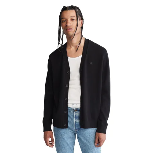 Áo Len Cardigan Calvin Klein CK Merino Wool Blend Cardigan 40JP313001 - BLK Màu Đen Size L - Thời trang - Vua Hàng Hiệu