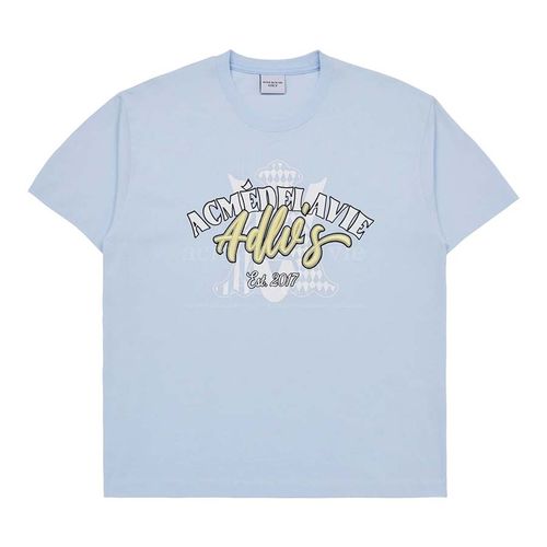 Áo Phông Acmé De La Vie ADLV A Logo Monogram Embossing Embroidery Short Sleeve T-Shirt Màu Xanh Blue