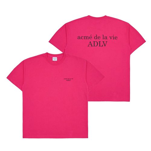 Áo Phông Acmé De La Vie ADLV Tshirt Basic Logo Season2 Màu Hồng Size 1-1
