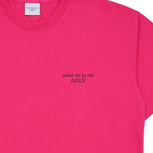 Áo Phông Acmé De La Vie ADLV Tshirt Basic Logo Season2 Màu Hồng Size 1-3
