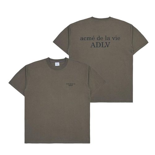 Áo Phông  Acmé De La Vie ADLV Tshirt Basic Logo Season2 Màu Nâu Xám