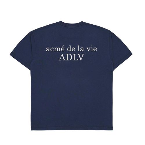 Áo Phông Acmé De La Vie ADLV Tshirt Basic Logo Season2 Màu Xanh Navy-3