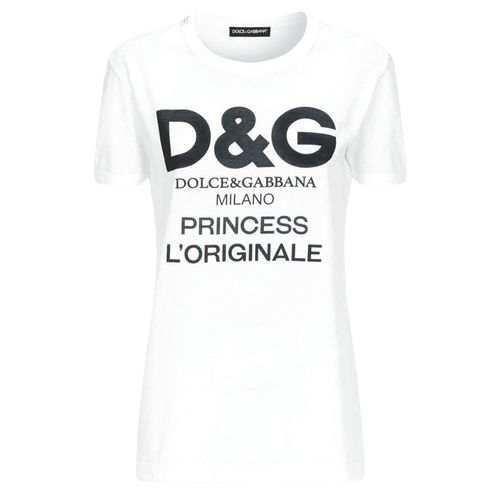 Áo Phông Dolce & Gabbana L'Originale Printed F8J32T HP75Y HWG54 Màu Trắng