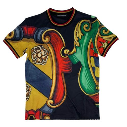 Áo Phông Dolce & Gabbana T-Shirt Họa Tiết Phối Màu