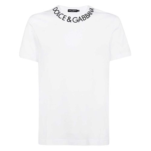 Áo Phông Dolce & Gabbana White Logo Printed G8PL1T FU7EQ W0800 Màu Trắng Size 48