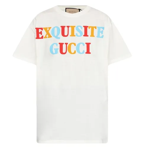 Gucci Áo phông - Áo Phông Gucci Exquisite Printed In White 717422XJEXG 9095 Màu Trắng - Vua Hàng Hiệu