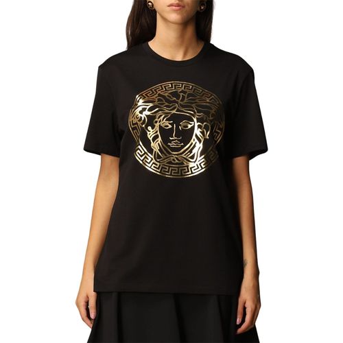Áo Phông Versace Black Logo Medusa Printed A89559S A230901 A2003 Màu Đen