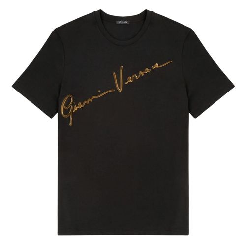 Áo Phông Versace Gianni Printed In Black A89356 A228806 A2003 Màu Đen