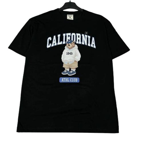 Áo Phông WHOAU Tshirt Gấu Cali 1849 Màu Đen Size S