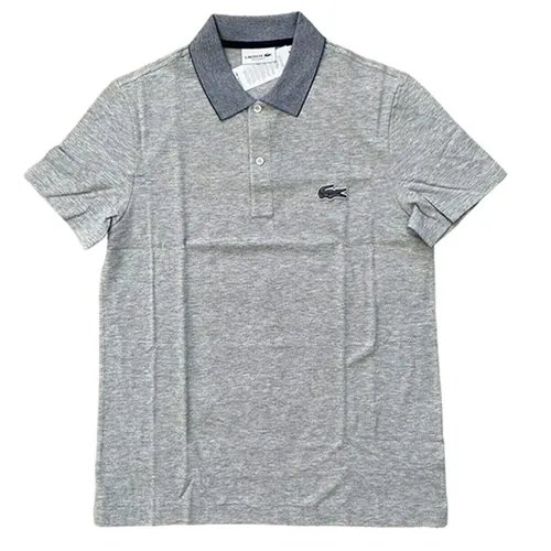 Thời trang Xám Áo Polo 100% Cotton - Áo Polo Lacoste Men's Short Sleeve Shirt Grey Gray PH5678 CCA Màu Xám Size S - Vua Hàng Hiệu