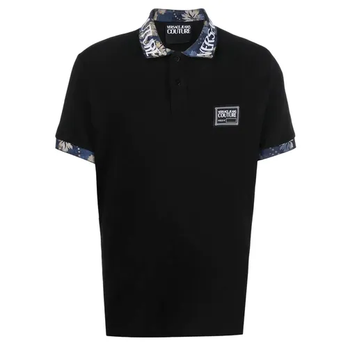 Áo Polo Versace Jeans Couture Logo-Collar 73GAGT11 Màu Đen Size L