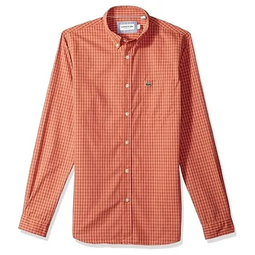 Áo Sơ Mi Lacoste Regular Fit CH9559 PRK Màu Hồng Cam Size S