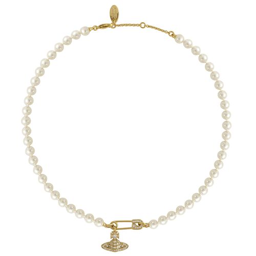 Dây Chuyền Vivienne Westwood Lucrece Pearl Necklace Màu Vàng Gold