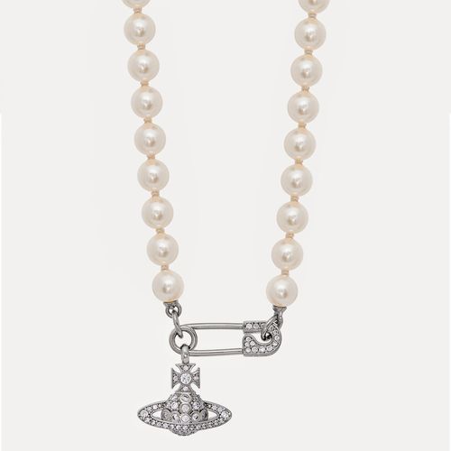 Dây Chuyền Vivienne Westwood Lucrece Pearl Necklace Màu Bạc-2