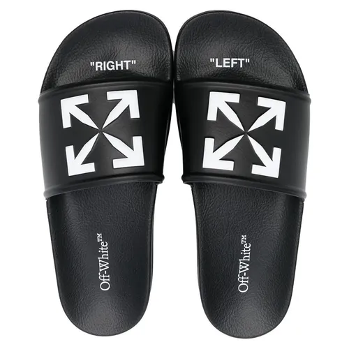 Dép Off-White Arrows Logo-Print Slides OMIC010C99MAT0021001 Màu Đen Size 41