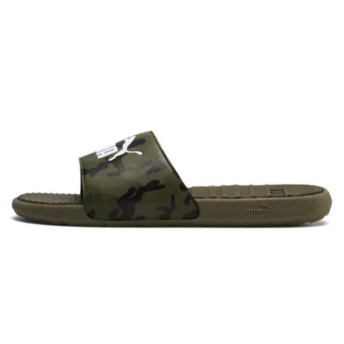 Dép Puma Cool Cat Camo Slide Sandals 373849-01 Dark Olive/White Màu Xanh Rêu Size 42