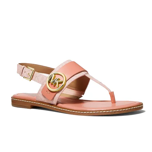 Dép Sandal Michael Kors MK Open Toe Casual Style Plain Elegant Style Logo 49S2CRFA1B Màu Cam San Hô Size 35 - Dép - Vua Hàng Hiệu