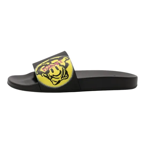 Dép Versace Medusa Smiley Black DSU6516 1A02005 2B670 Màu Đen