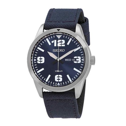 Đồng Hồ Nam Seiko Essentials Quartz Blue Dial Men's Watch SUR491 Màu Xanh Dương