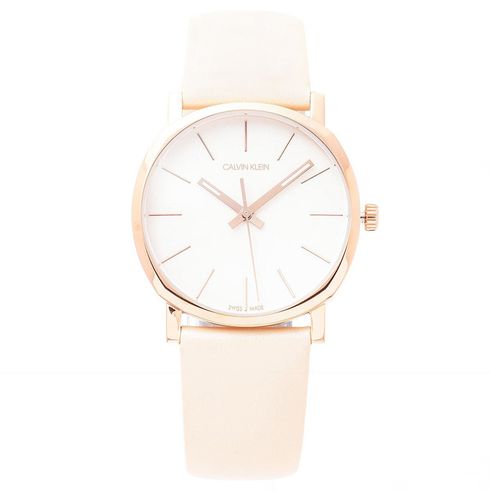 Đồng Hồ Nữ Calvin Klein CK Posh Quartz White Dial Watch 32mm K8Q336X2 Màu Be