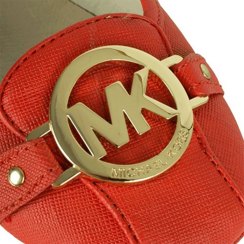 Giày Bệt Michael Kors MK Fulton Shoes Scarlet Màu Đỏ Cam Size 37.5-3