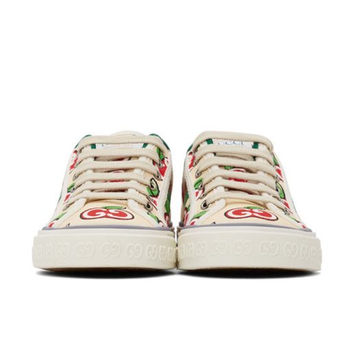 Giày Thể Thao Gucci Off-White GG Apple Tennis 1977 Sneakers Phối Màu Size 37-5