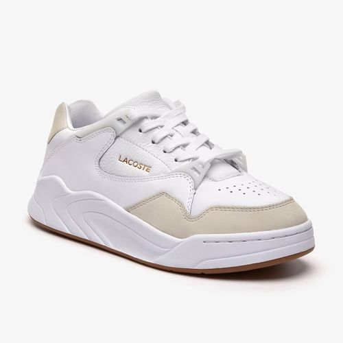 Giày Thể Thao Lacoste Court Slam Tonal Leather Trainers Màu Trắng Size 40-1