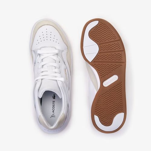 Giày Thể Thao Lacoste Court Slam Tonal Leather Trainers Màu Trắng Size 40-4