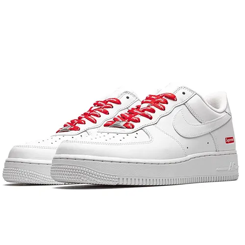 Giày Thể Thao Nike Air Force 1 Low Supreme - Mini CU9225 Box Logo Màu Trắng Size 44.5
