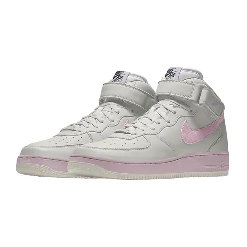 Giày Thể Thao Nike Air Force 1 Mid By You Màu Xám Hồng Size 46