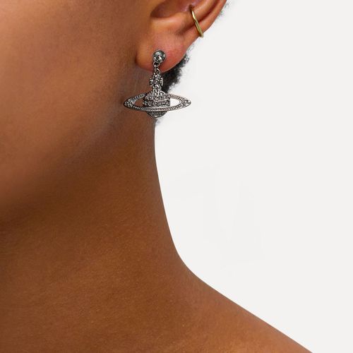 Khuyên Tai Vivienne Westwood Mini Bas Relief Drop Earrings Màu Bạc-1