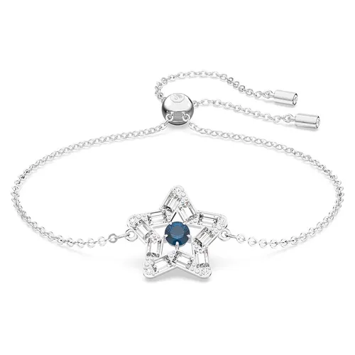 Vòng Đeo Tay Swarovski Stella, Star, Blue, Rhodium Plated 5639187 Màu Trắng Xanh - Trang sức - Vua Hàng Hiệu