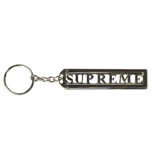 Móc Khóa Supreme Slide Keychain Silver Màu Bạc
