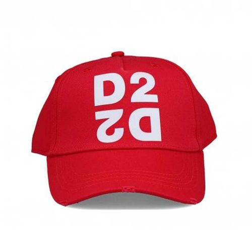 Mũ Dsquared2 Logo-Print Cotton Cap Màu Đỏ-1