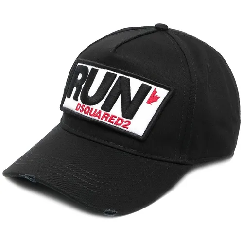 Mũ Dsquared2 Run Cargo Baseball Cap Black Màu Đen