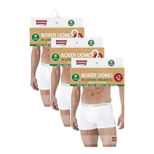 Set 2 Quần Lót Nam Carrera Jeans 8C6672_001 Màu Trắng Size L