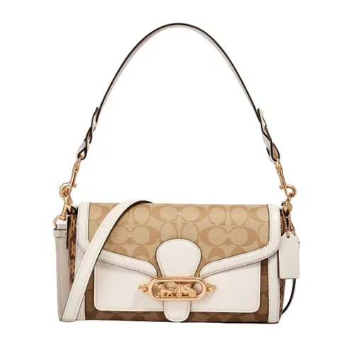 Túi Đeo Vai Coach Jade Shoulder Bag In Blocked Signature Canvas 2723 Phối Màu