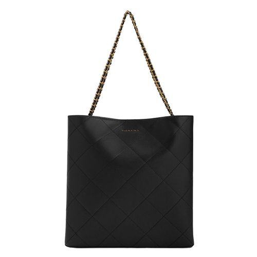 Túi Tote Charles & Keith CNK Braided Handle Quilted CK2-20782000 Màu Đen