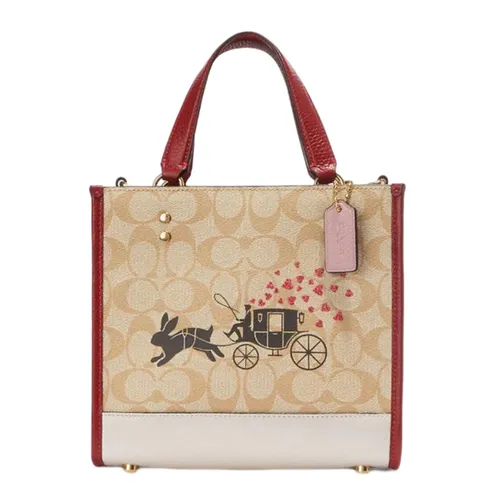 NWT Coach Lunar New Year Nolita 19 In Signature Canvas With Rabbit And  Carriage