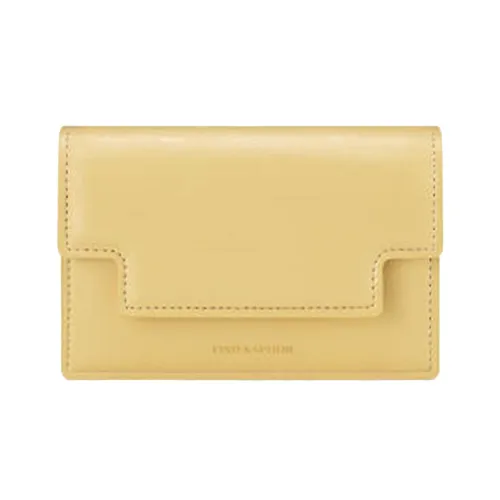 Find Kapoor Ví - Ví Find Kapoor Marty Card Wallet Crinkled – Butter Màu Vàng - Vua Hàng Hiệu