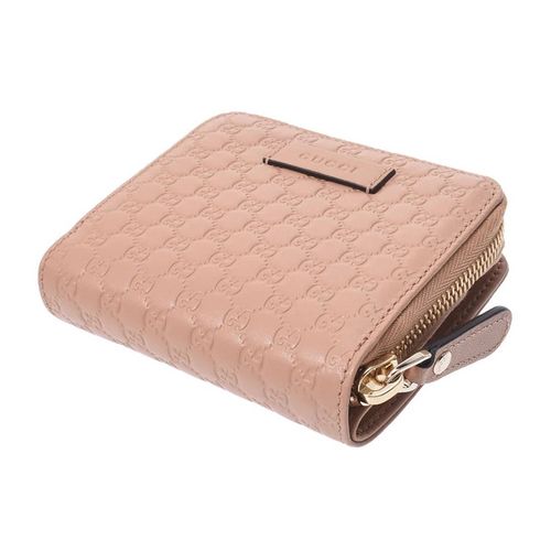 Ví Gucci Micro GG Guccissima Leather Small Bifold Wallet 449395 Màu Hồng Nude-4